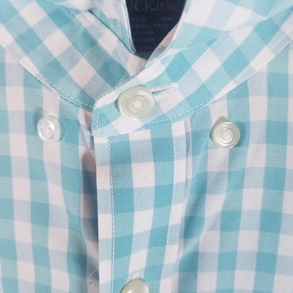 UNTUCKit blue white gingham checkered button down shirt - Picture 3 of 9